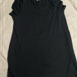 Black tee shirt dress with pockets